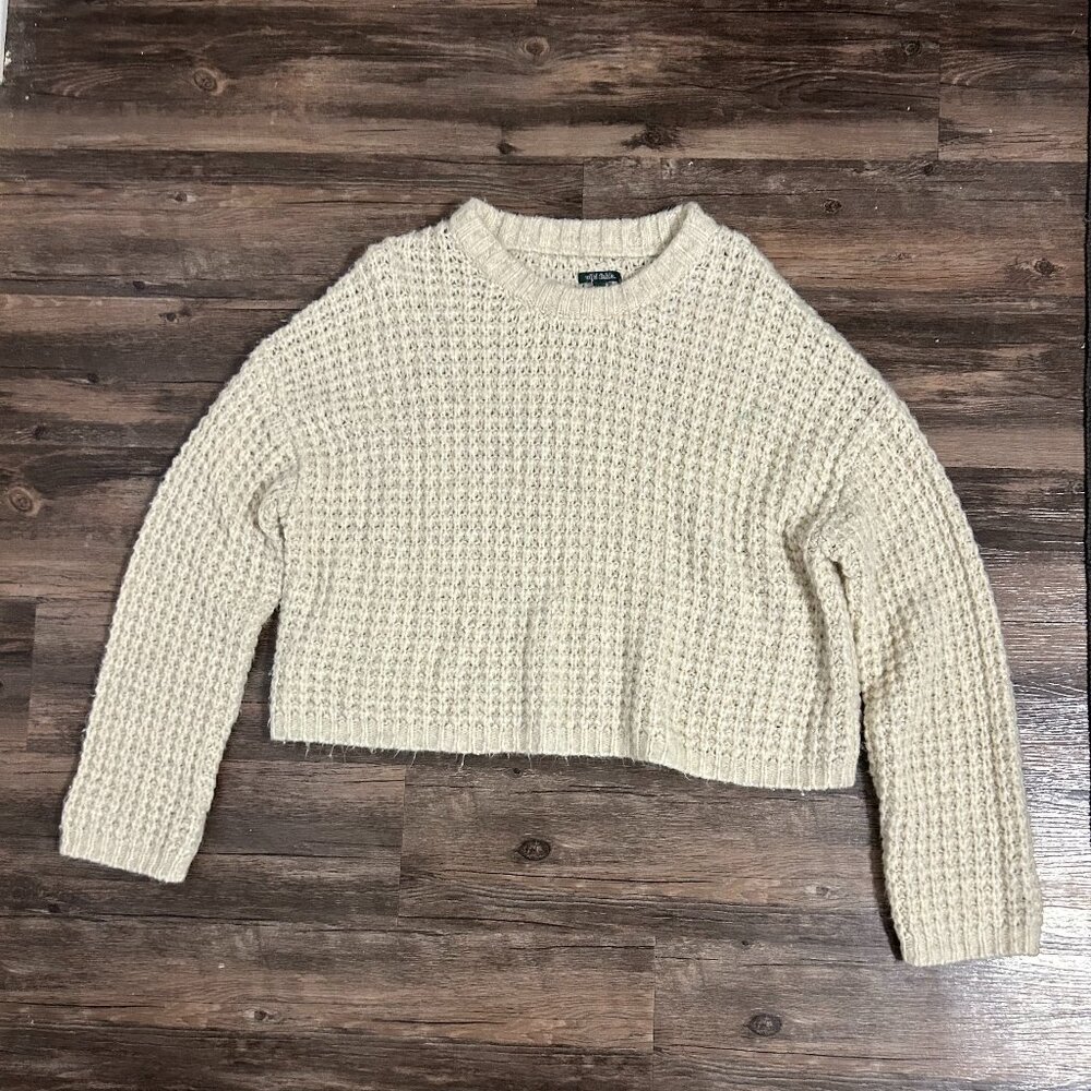 Cream Textured Sweater